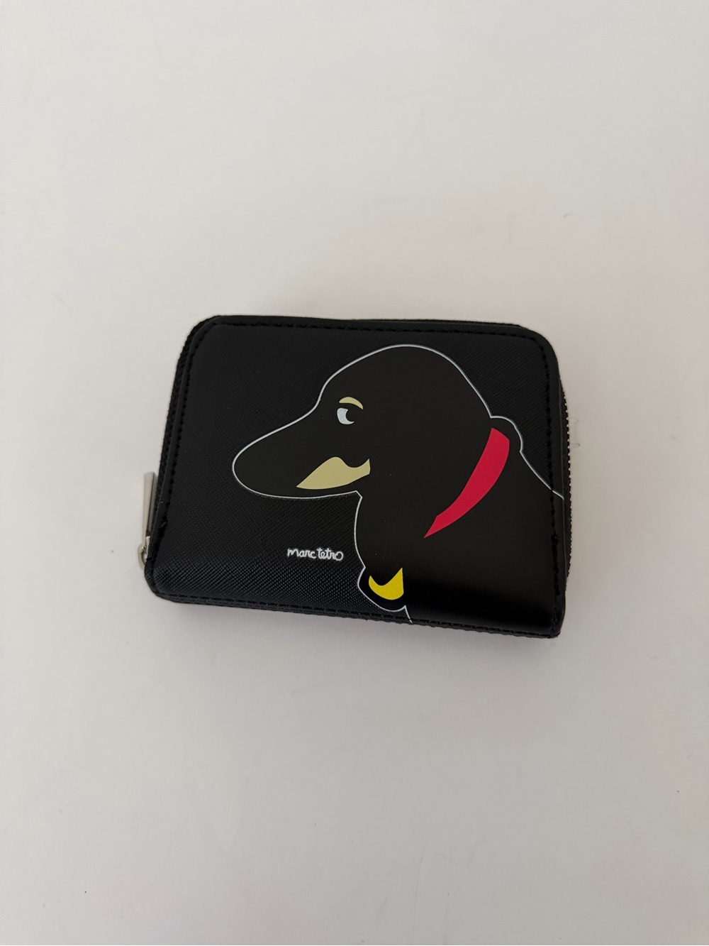 MARC TETRO BLACK SMALL ZIPPER WALLET